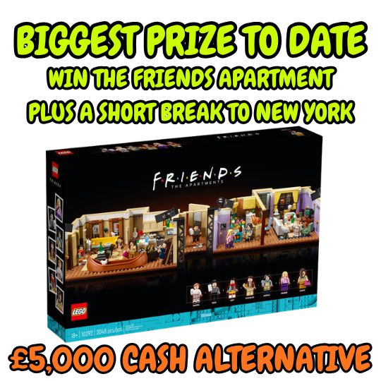 BIGGEST EVER PRIZE - WIN THE FRIENDS APARTMENT RETIRED SET + A LONG WEEKEND IN NEW YORK, STAYING AT THE RIU PLAZA TIME SQUARE